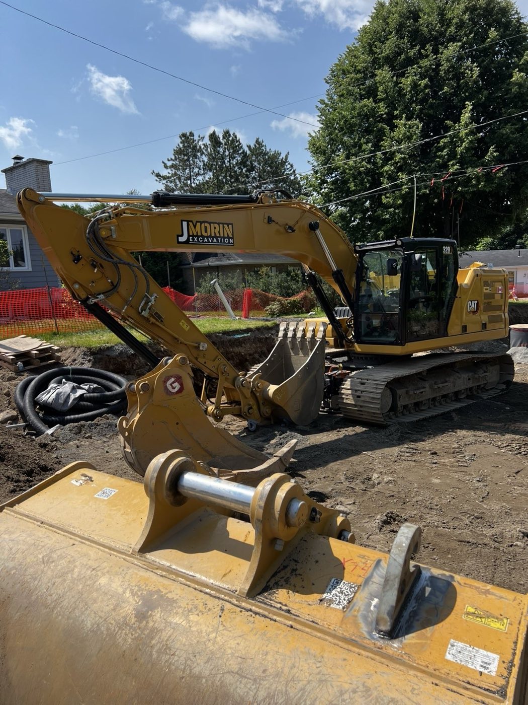 Réparation d'un équipement d'excavation sur un chantier à Québec